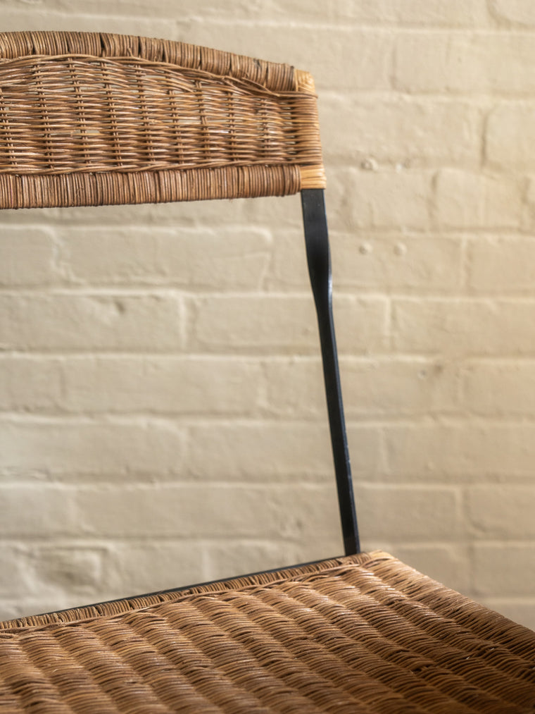 Pair - Midcentury Folding Rattan Chairs