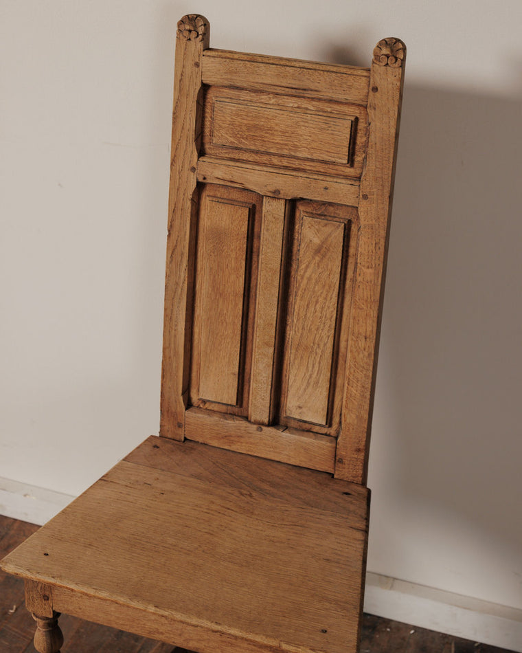 19th c. Oak Monastery Chair