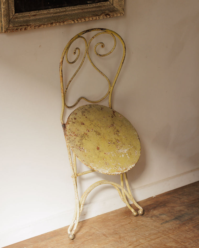 Folding French Green Garden Chair (Set of 2)