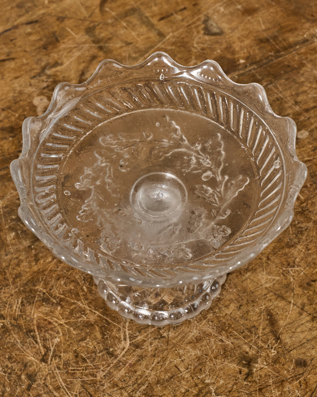 Vintage Glass Pedestal Dish - IV