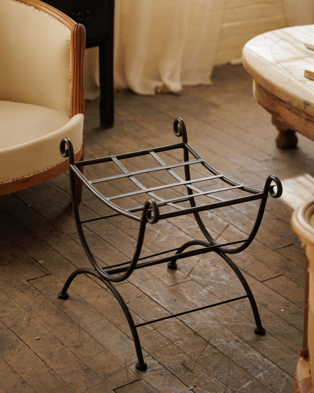French Wrought Iron Stool