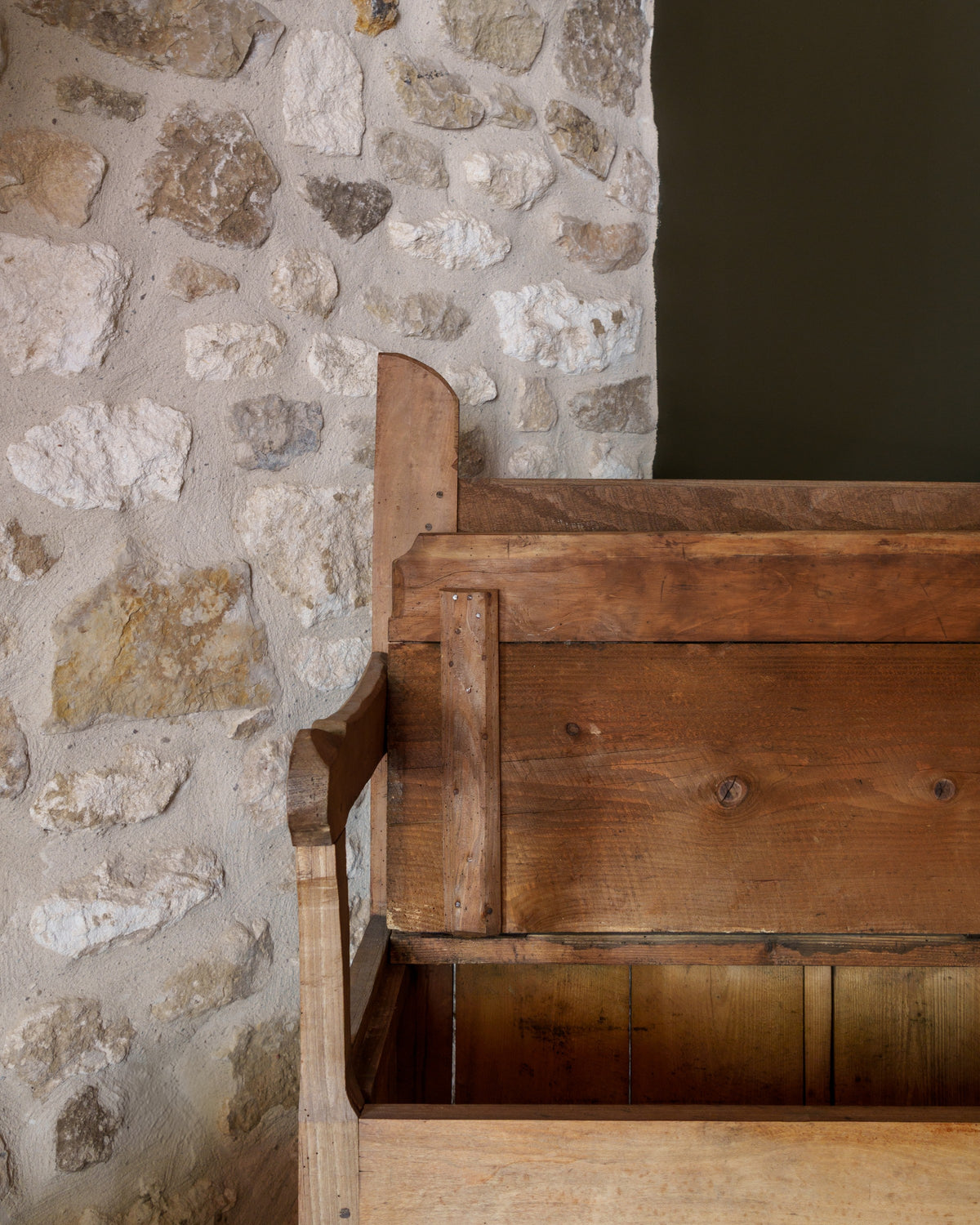 Antique Salt Box Bench