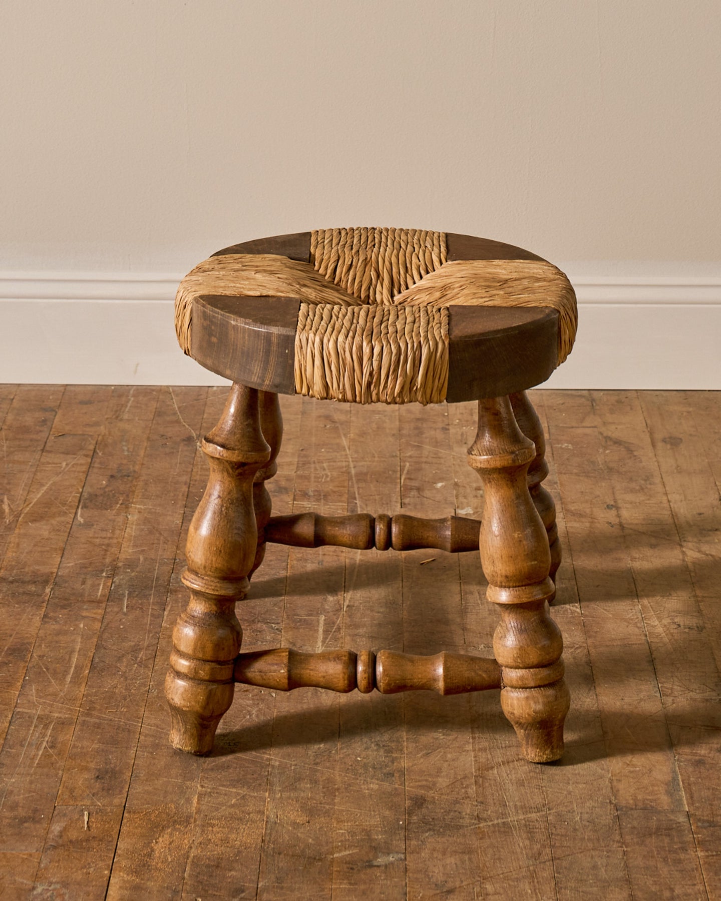 Rare French Rush Stool