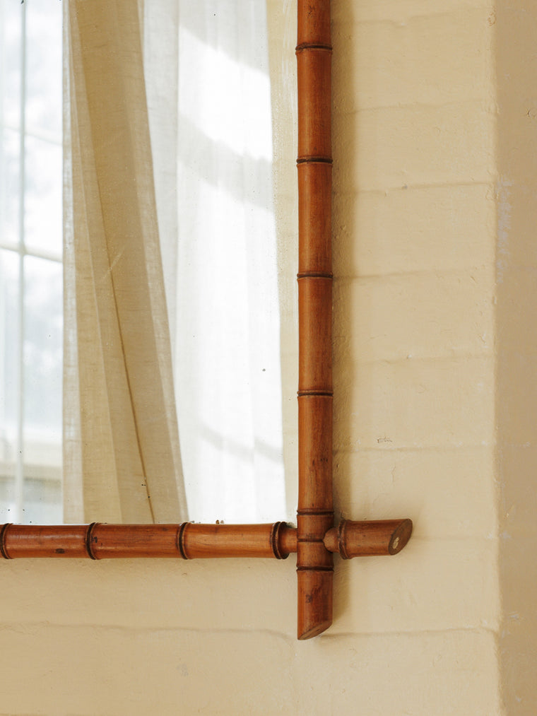 Faux Bamboo Mirror