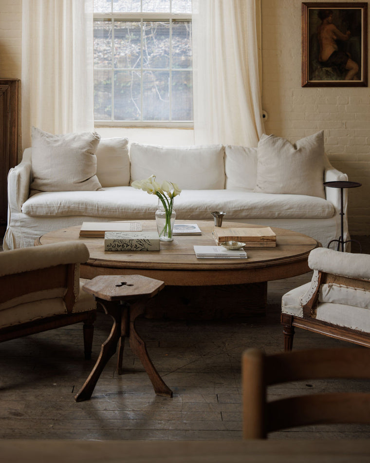 Rare French Oval Coffee Table