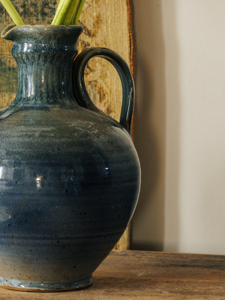 Blue Glazed Pitcher