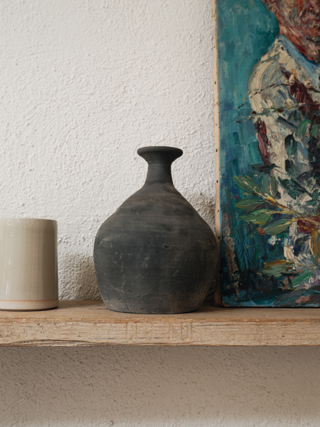 Black Pinch Neck Vase