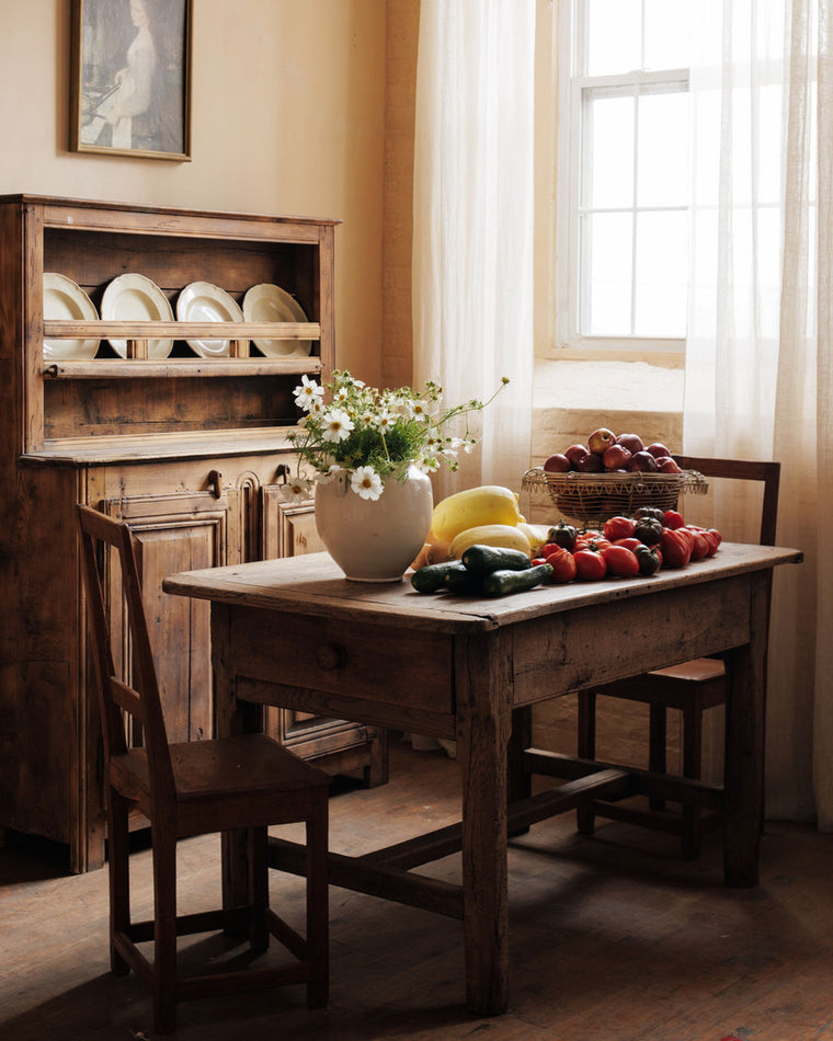 19th C. Oak Farm Table