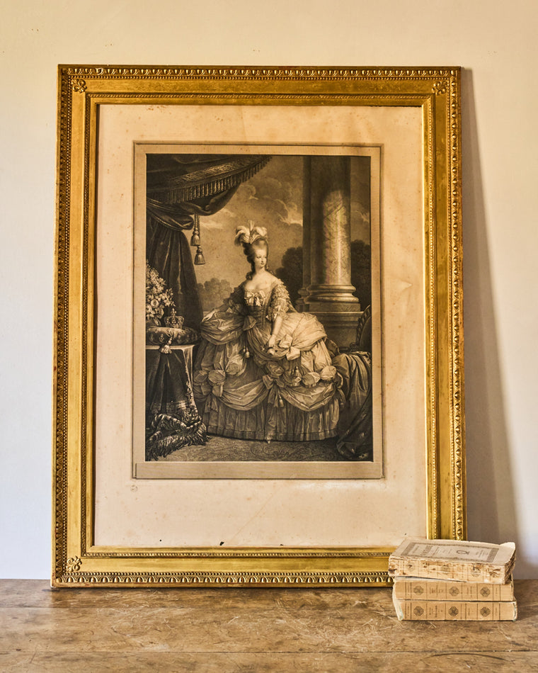 Framed Engraving of Marie Antoinette
