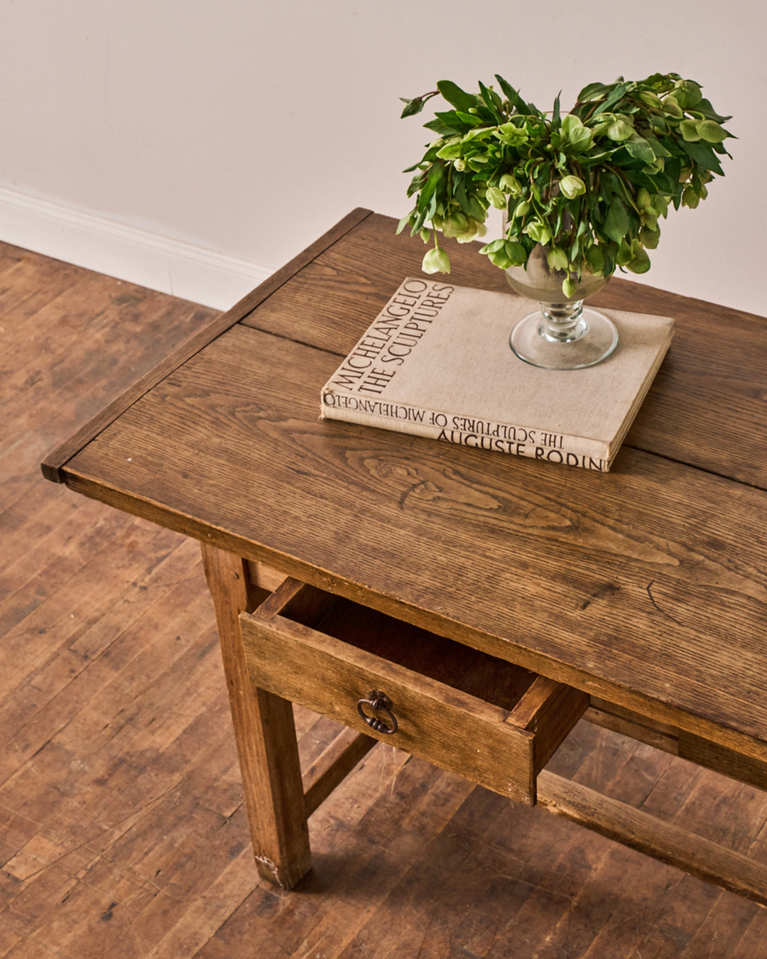 19th c. Oak Console Table