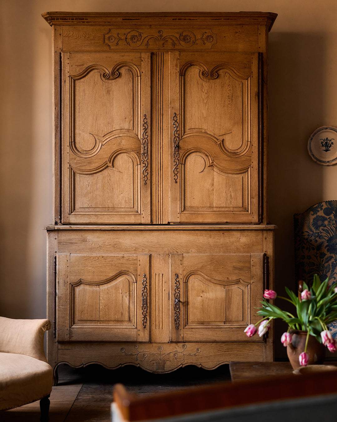 19th c. Oak Alsace Cupboard
