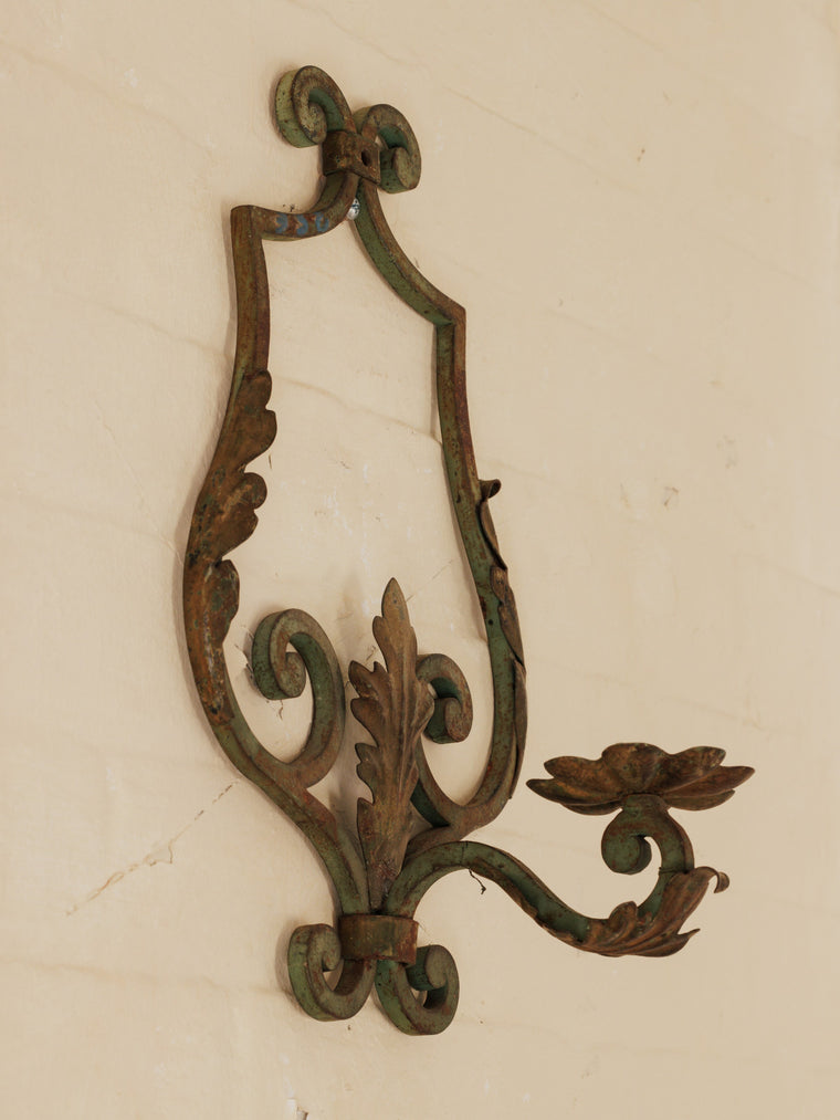 Antique Metal Candle Sconce