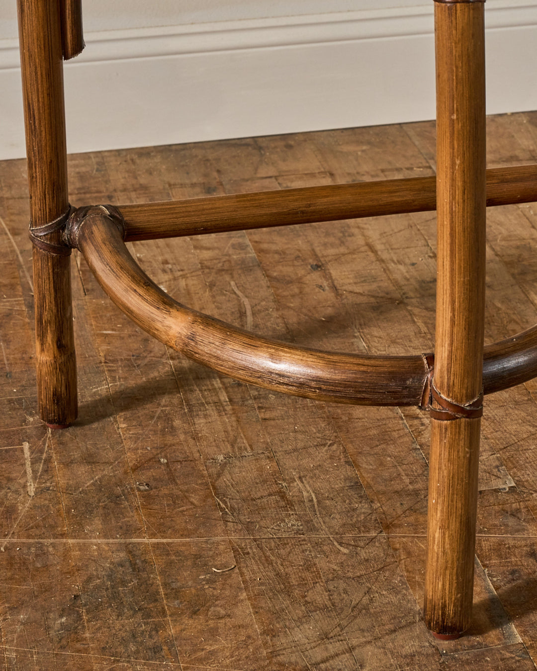 French Wicker Side Stool