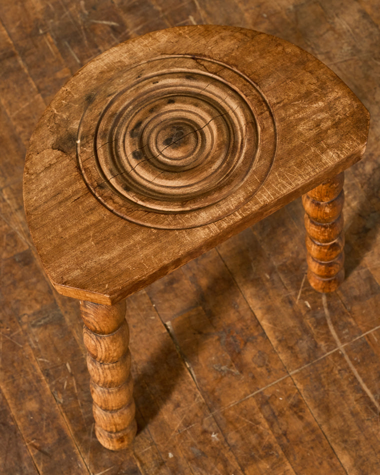 French Demi Lune Stool