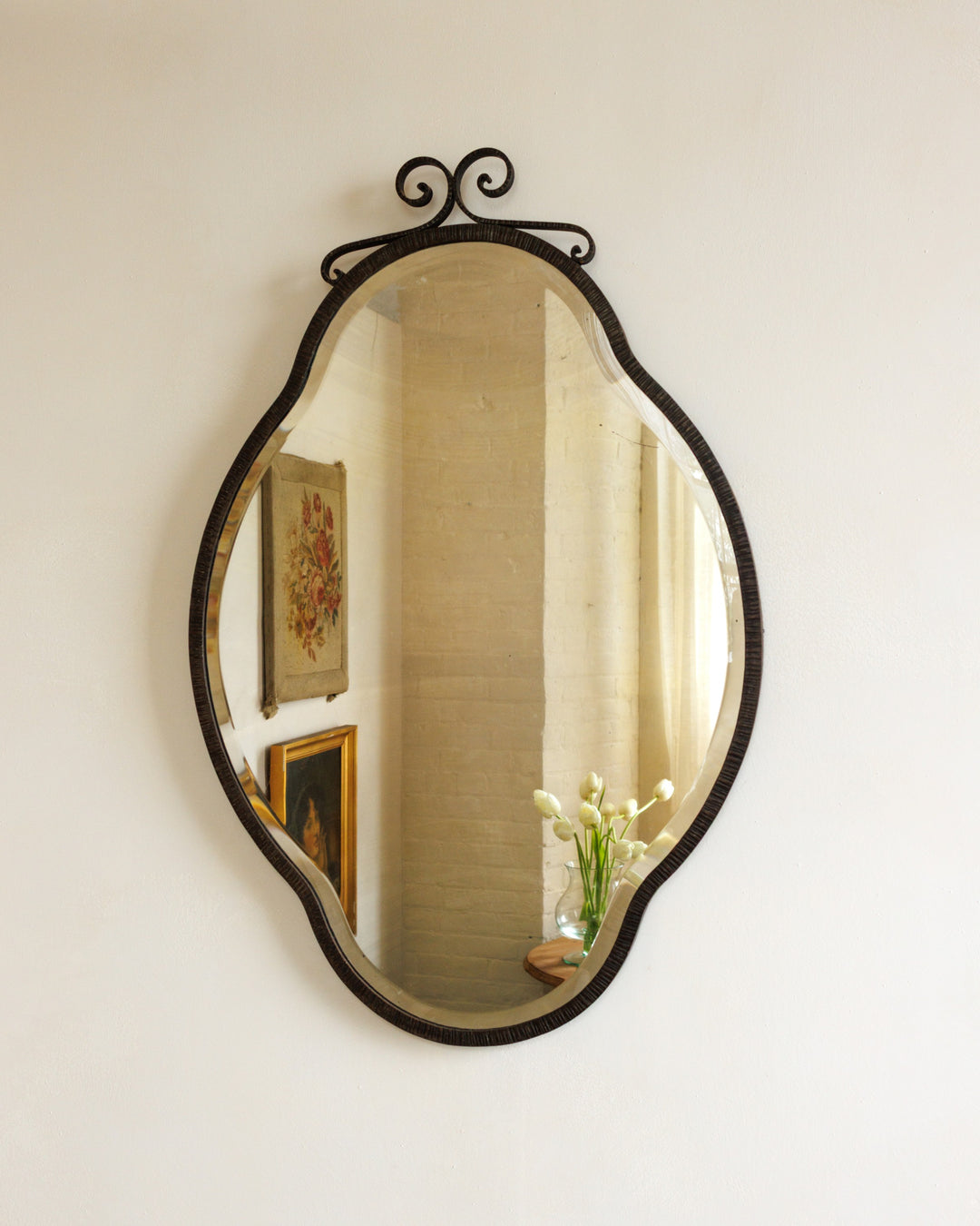 Wrought Iron Art Deco Mirror