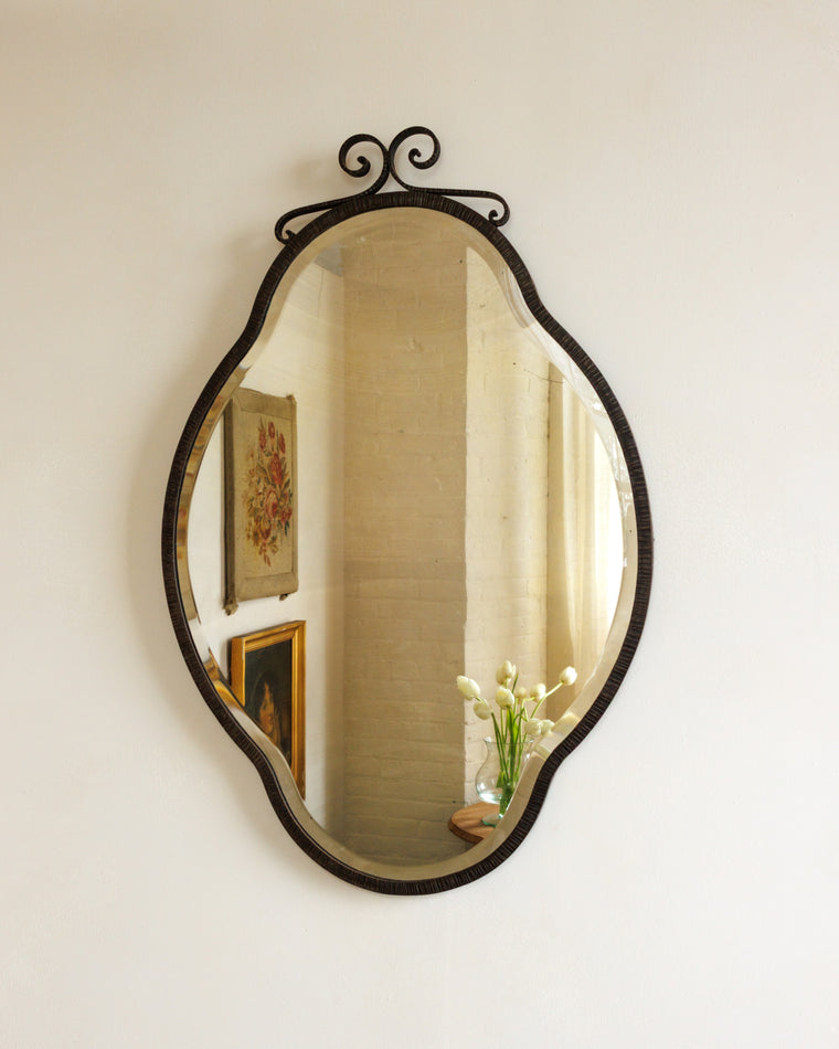 Wrought Iron Art Deco Mirror