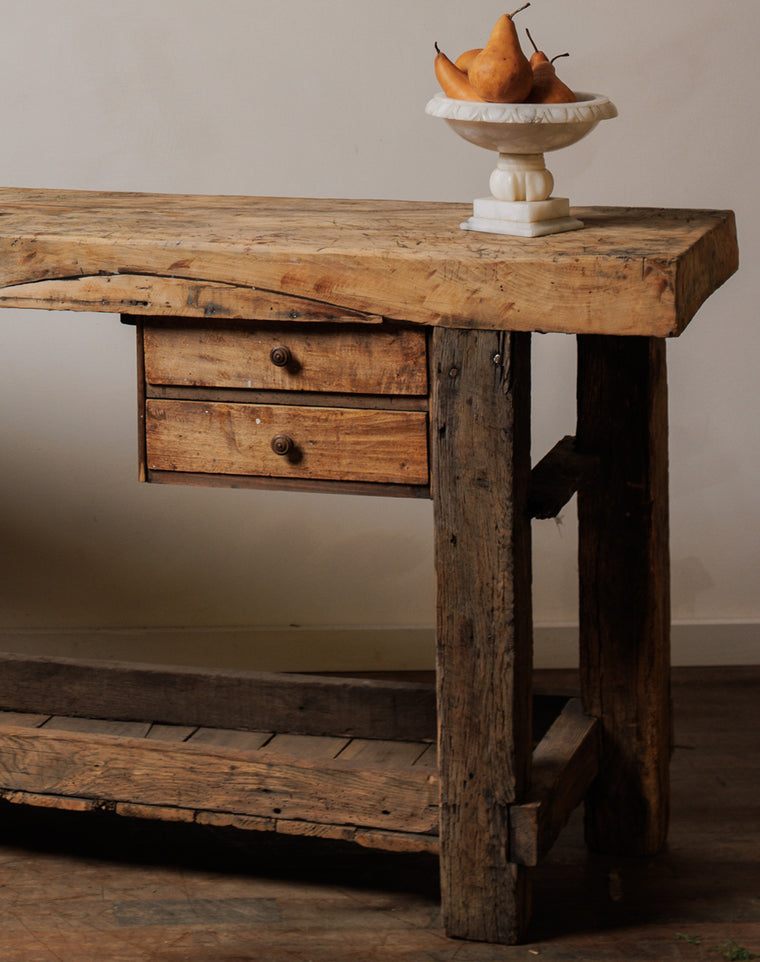 19th c. Oak Workbench