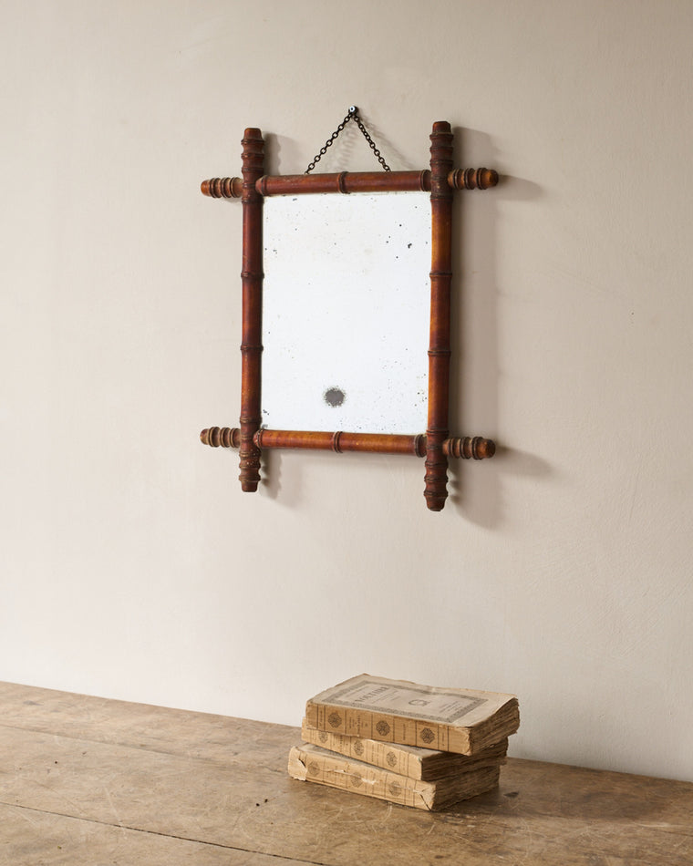 Faux Bamboo Mirror
