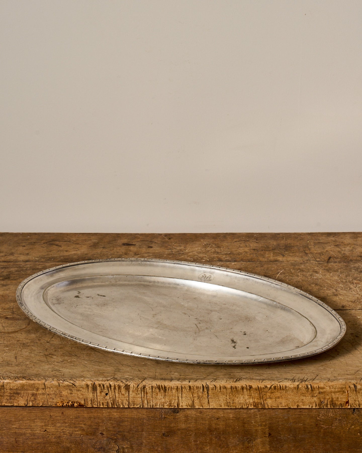 Antique Silver Oval Platter