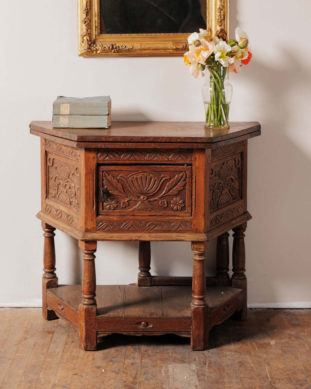 19th c. Oak Side Table