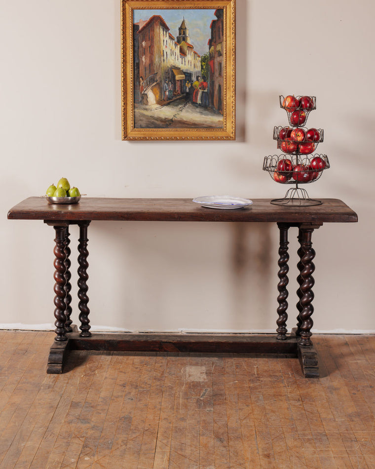 19th c. Walnut Console Table