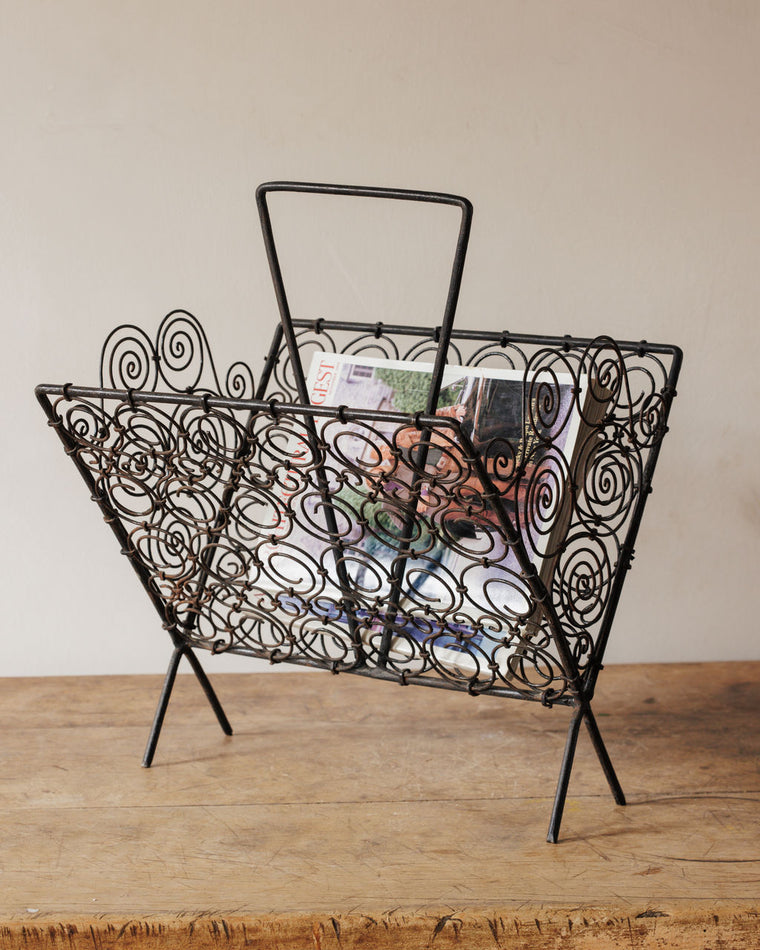 Scroll Work Magazine Rack