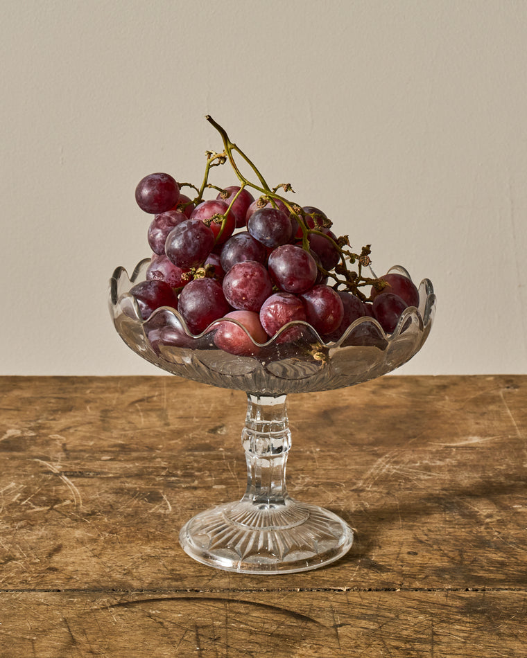 Vintage Glass Pedestal Dish/Cloche