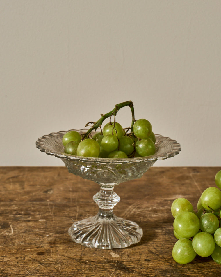 Vintage Glass Pedestal Dish