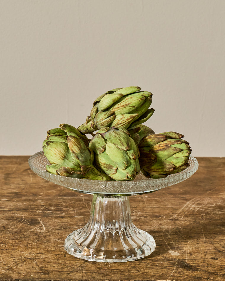 Vintage Glass Pedestal Dish