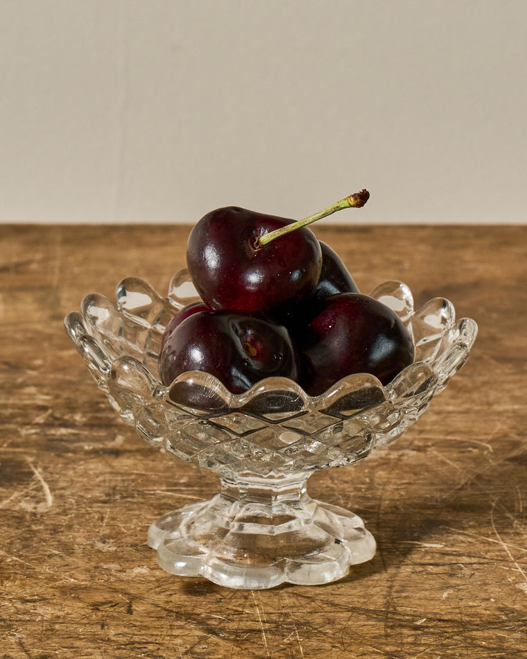Vintage Glass Pedestal Dish