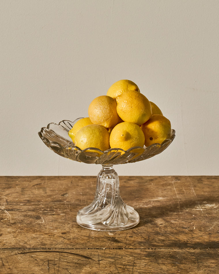 Vintage Glass Pedestal Dish