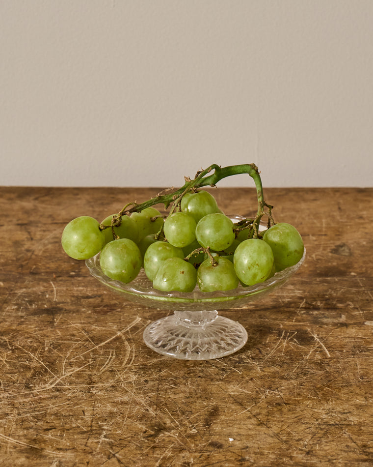 Vintage Glass Pedestal Dish - I
