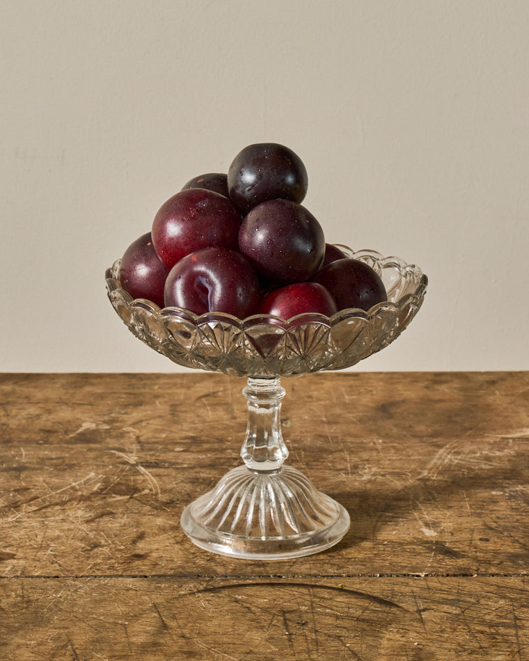 Vintage Glass Pedestal Dish - I