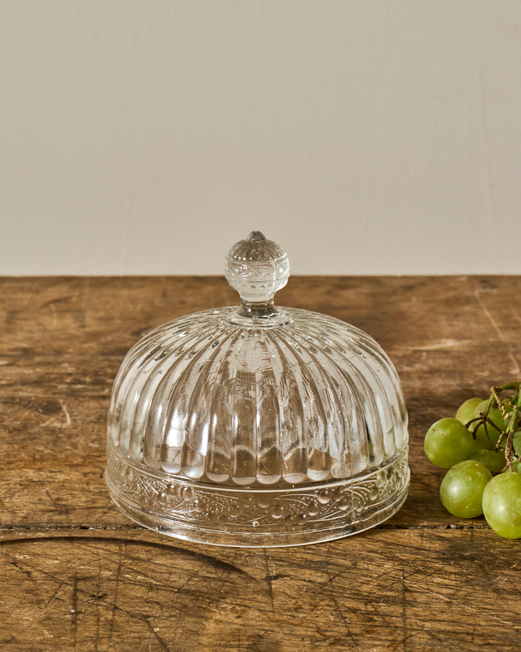 Vintage Glass Pedestal Dish/Cloche