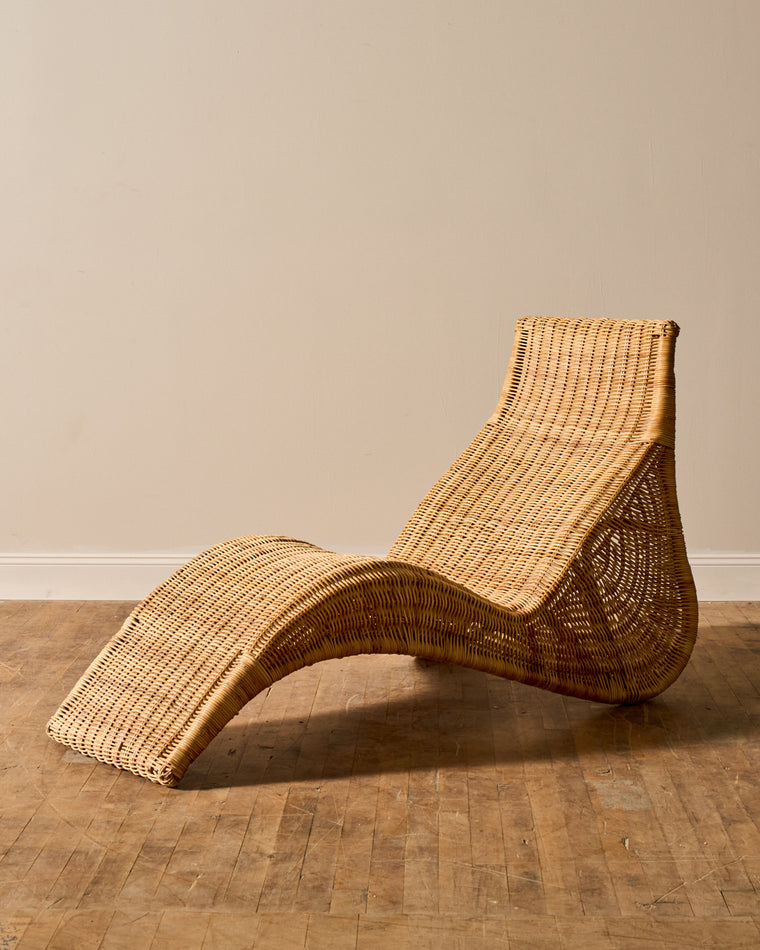 Vintage Rattan Chaise Lounge by Carl Öjerstam