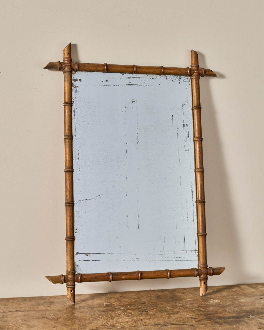 Faux Bamboo Mirror