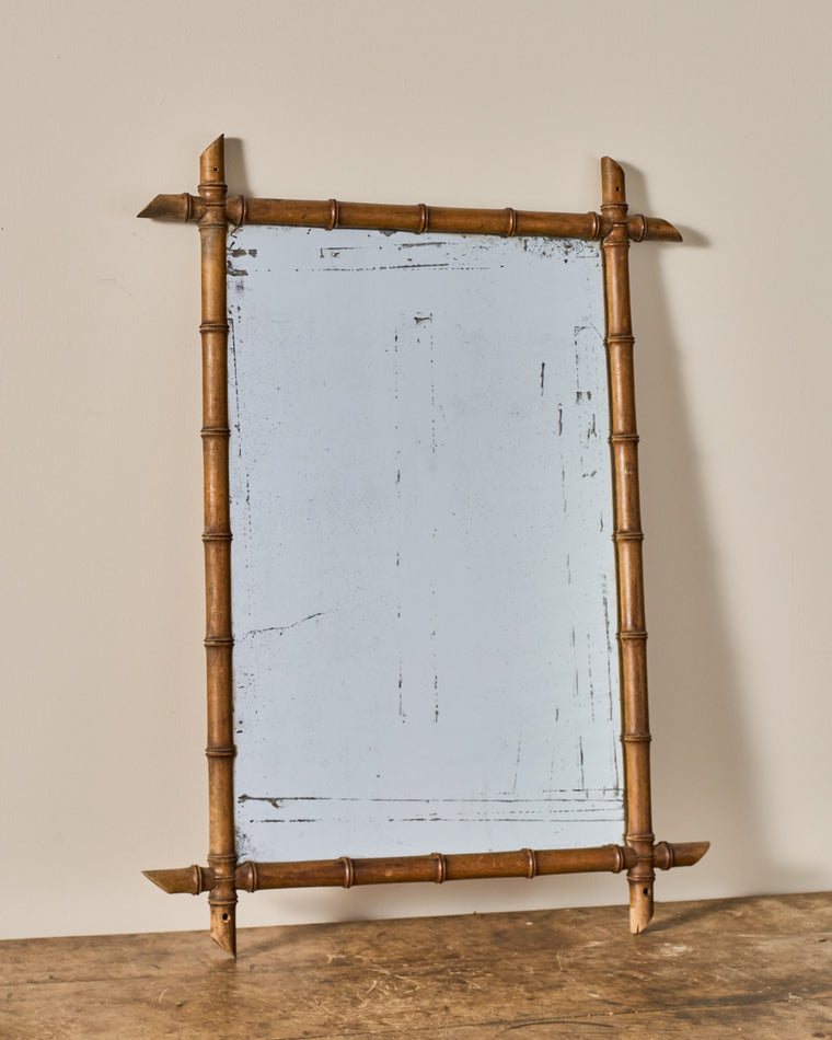 Faux Bamboo Mirror