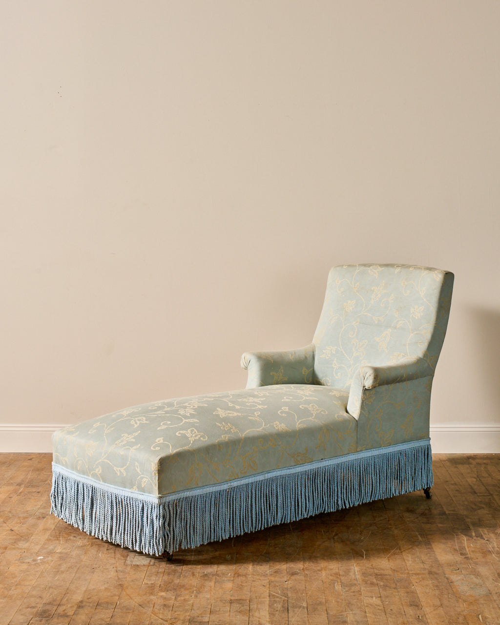 Napoleon III Silk Chaise Lounge