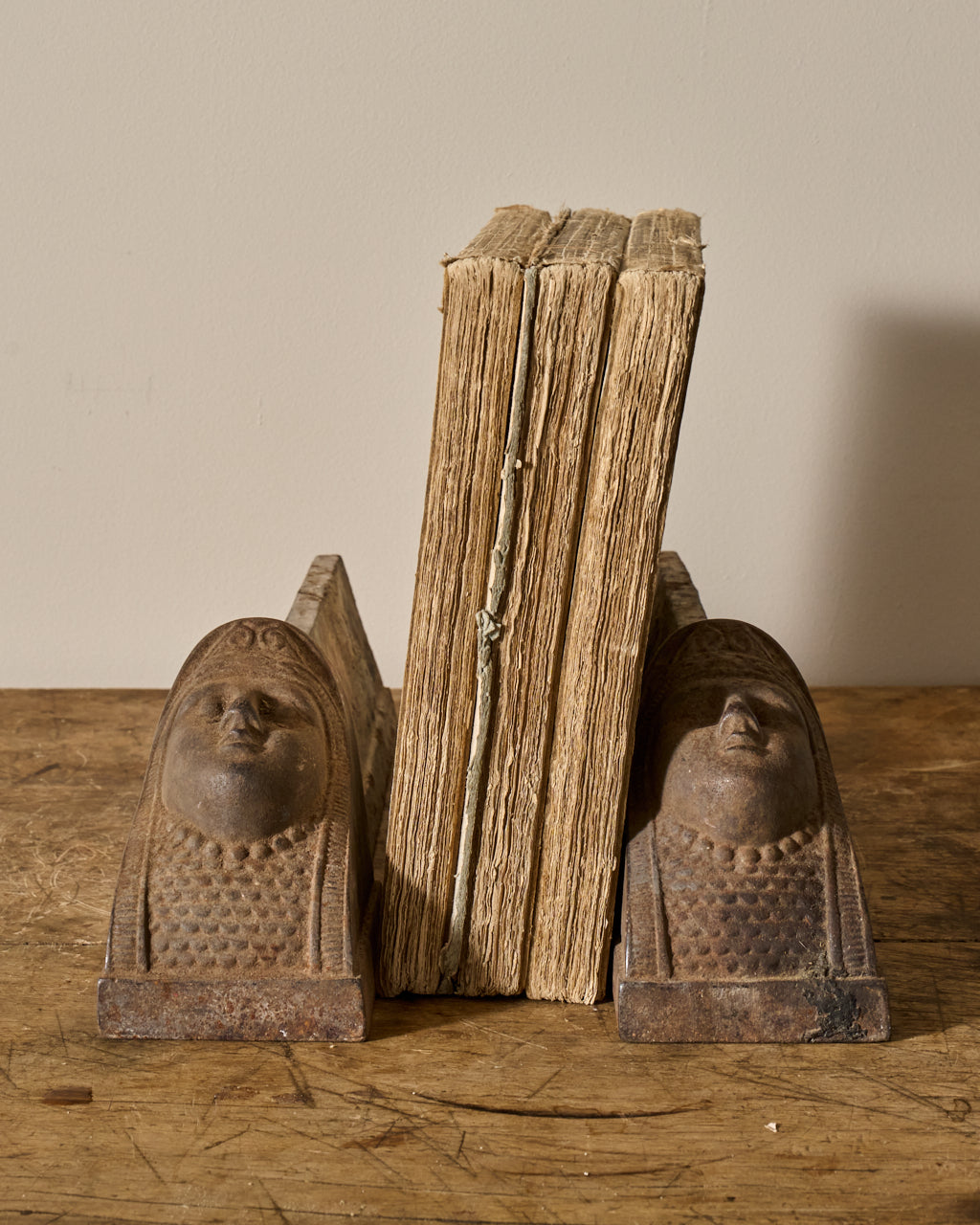 Fireplace Cast Iron Bookends - Pharaoh