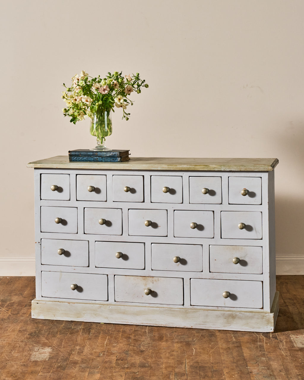 Painted French Apothecary Dresser