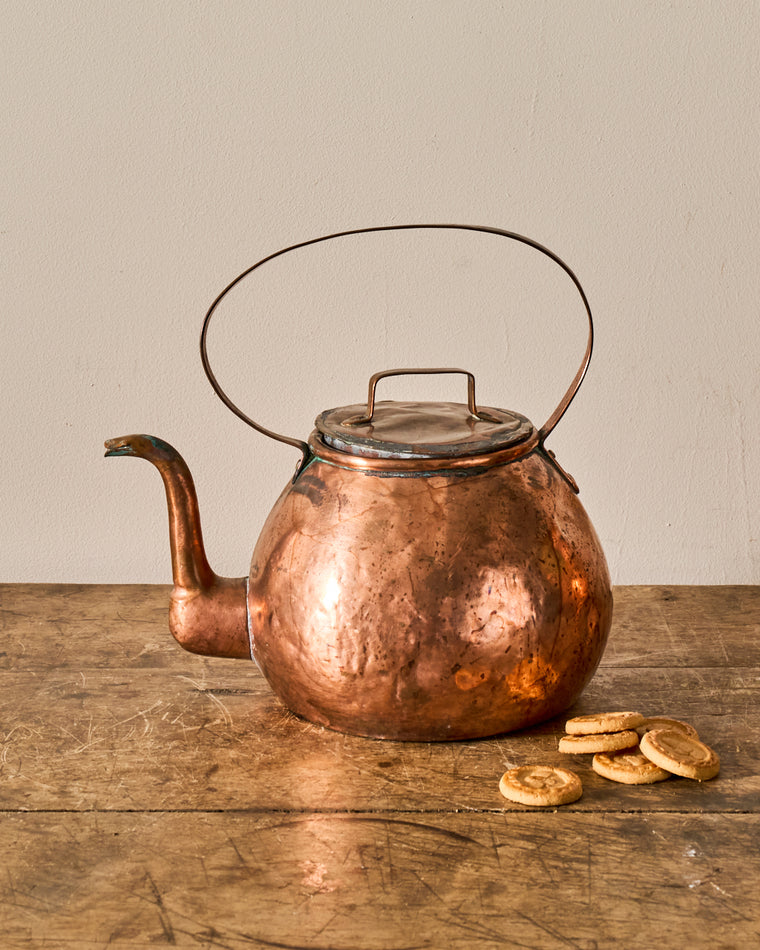 Antique Copper Teapot