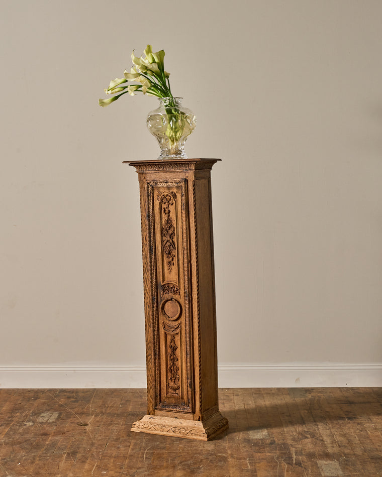 19th c. Oak Pedestal