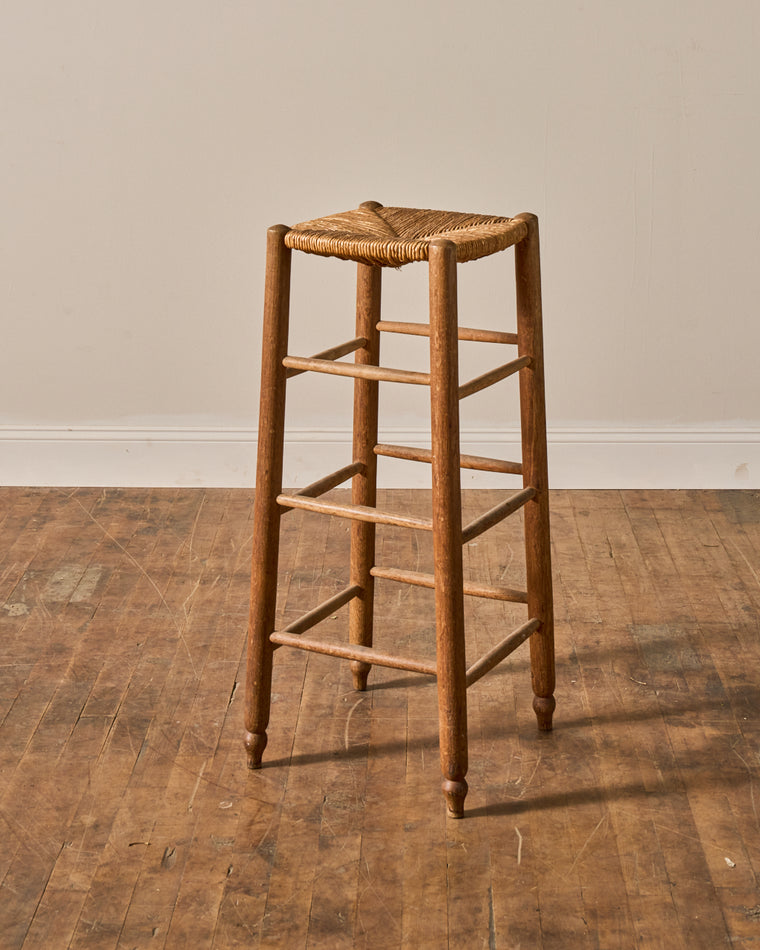 Tall Fench Rush Stool