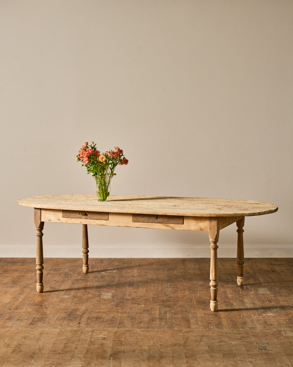 19th c. Oval Farm Table
