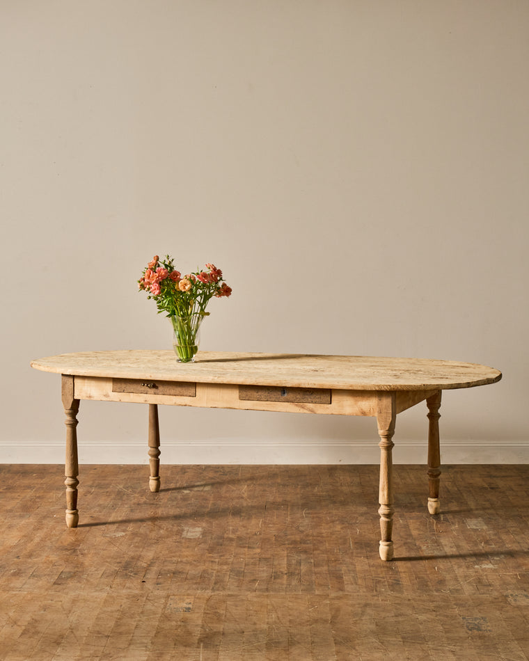 19th c. Oval Farm Table