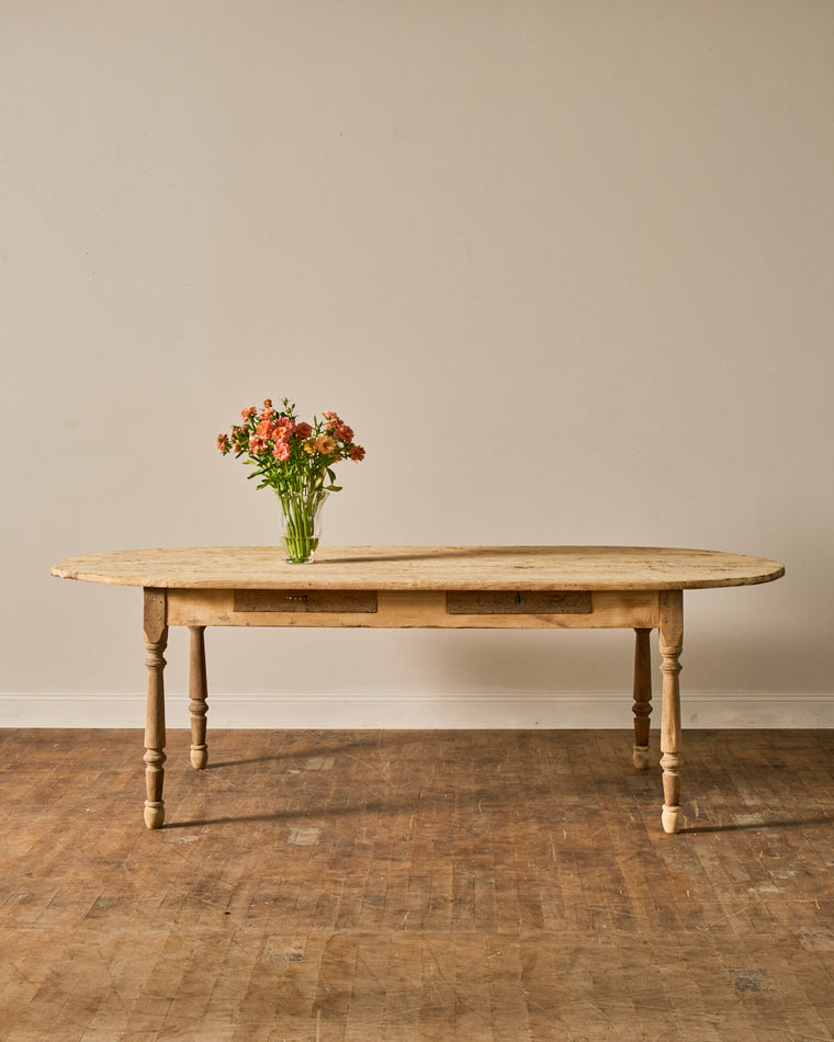 19th c. Oval Farm Table