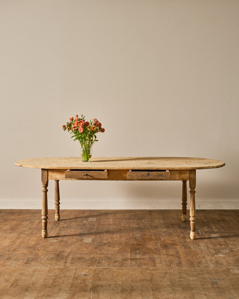 19th c. Oval Farm Table