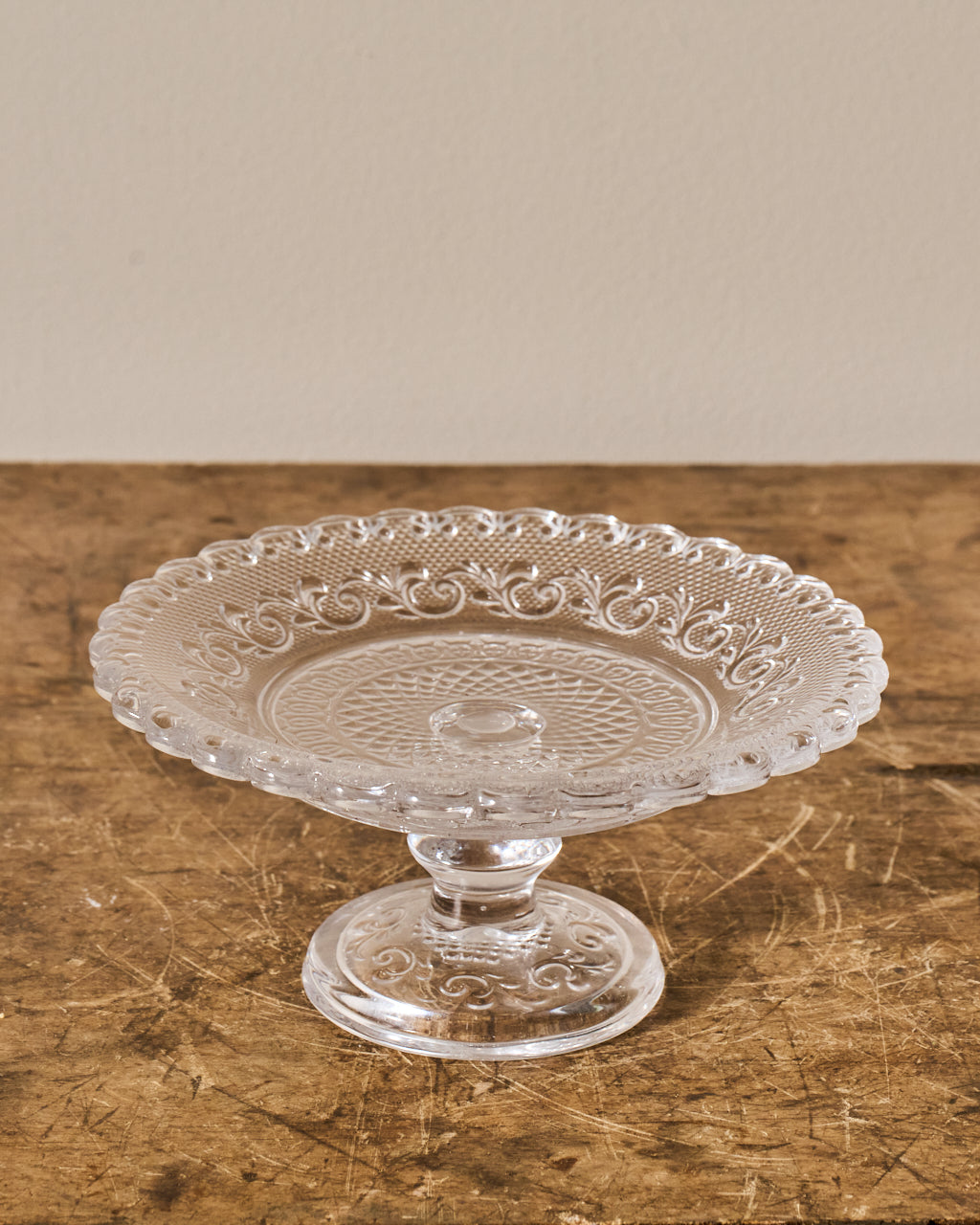 Vintage Glass Pedestal Dish/Cloche