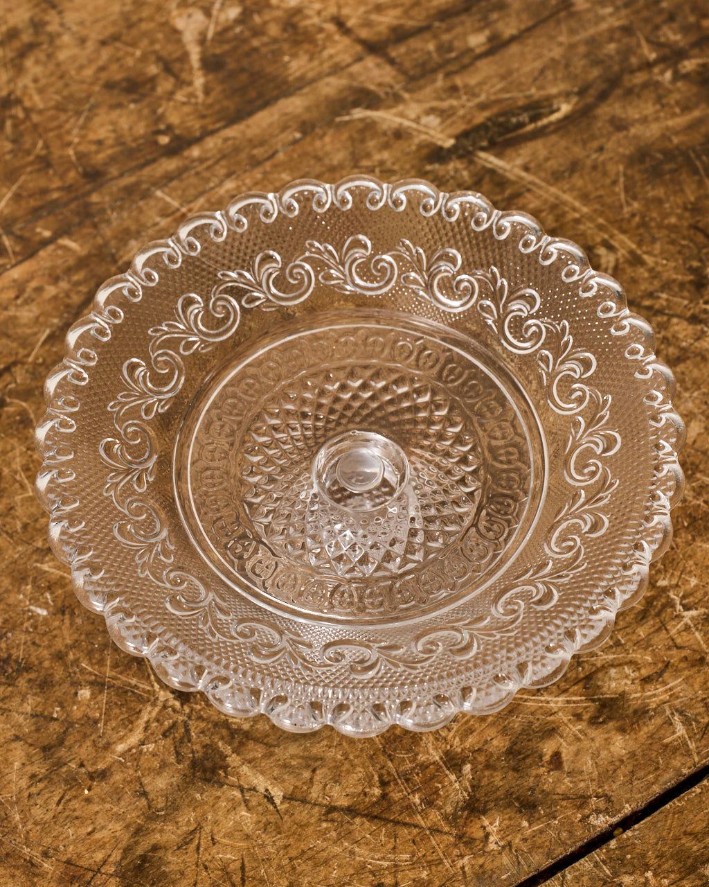Vintage Glass Pedestal Dish/Cloche