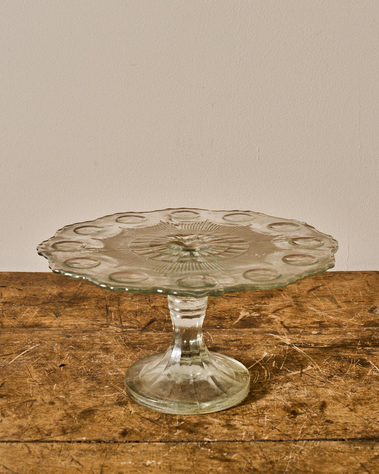 Vintage Glass Pedestal Dish/Cloche